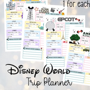 Disney World afdrukbare planner, Disney-reisplanner voor het hele gezin, Disney-vakantiegids