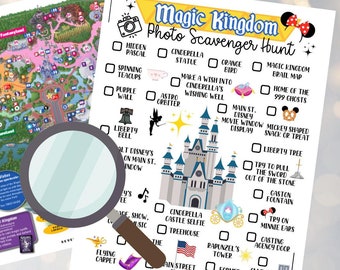 Magic Kingdom Scavenger Hunt Printable, Print at home Disney Games, adult scavenger hunt, teen scavenger hunt