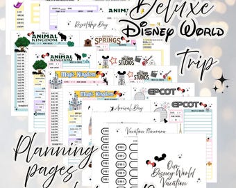 Disney World Vacation Planner Vacation Planning Sheet Digital Download Sheet Theme Park Adventure Guide Magic Kingdom Travel Planner