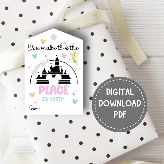 Cast Member Thank You Gift Tag Printable Happiest Place On Earth