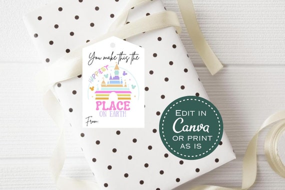 Cast Member Thank You Gift Tag Printable, print at home gift tag