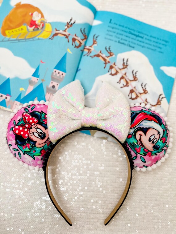 Disney Christmas Headband Minnie Holiday Accessory Sequin  display picture 1