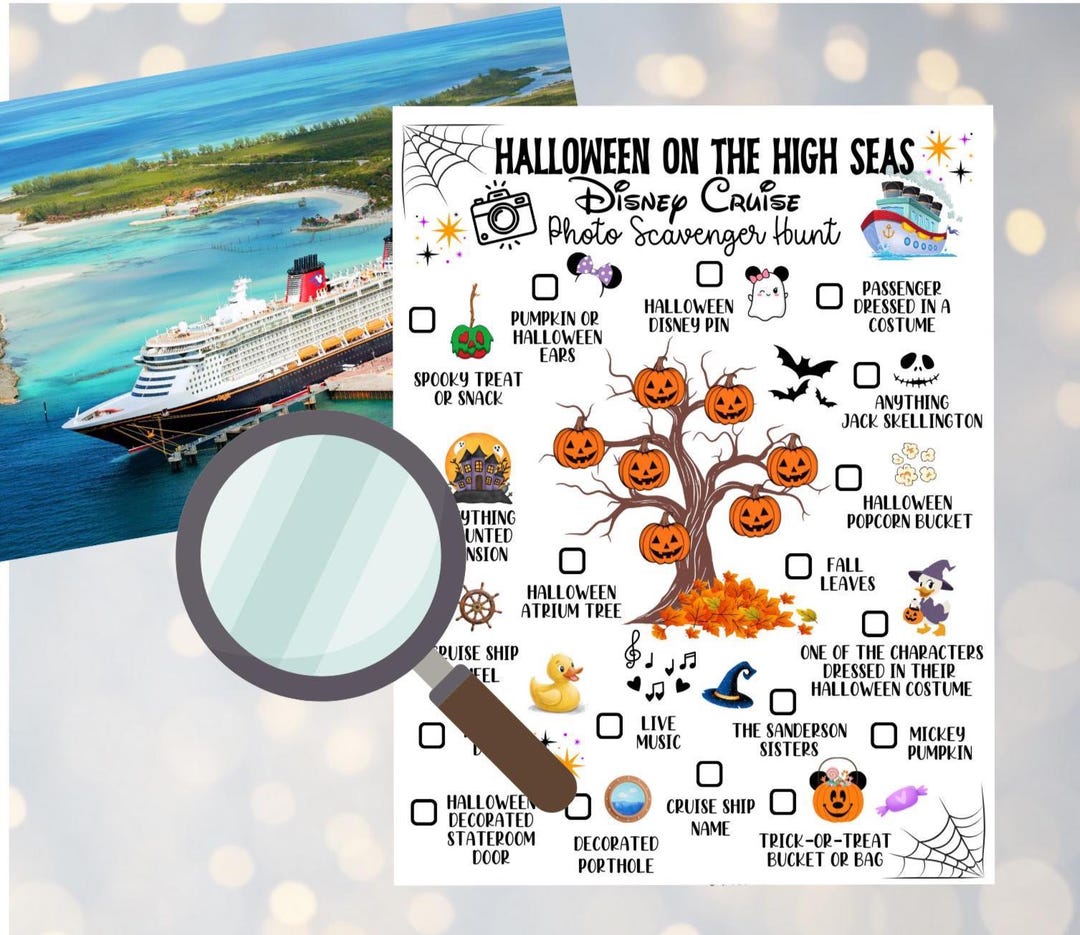 Disney Cruise Halloween Scavenger Hunt Printable Game Download Family ...