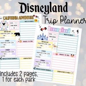 Disneyland Trip Planner: Family Vacation Guide (Digital Download)