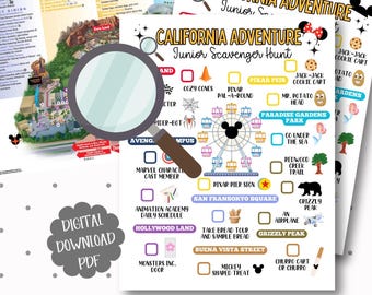 California Adventure Junior Scavenger Hunt för barn (digital nedladdning)