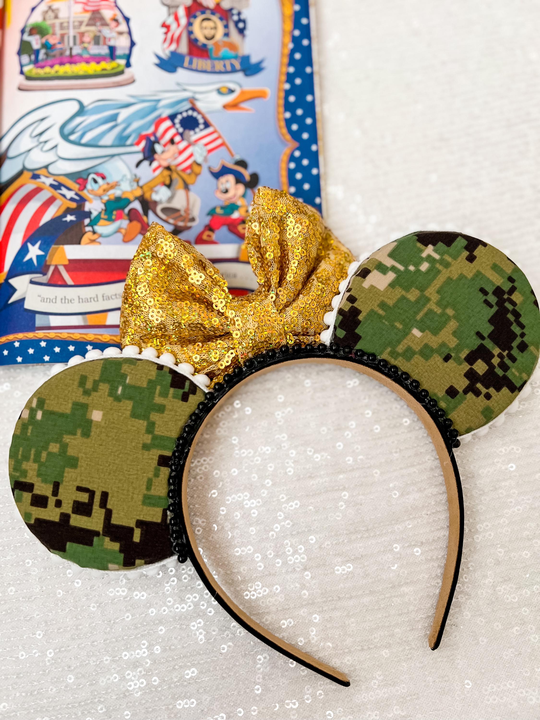 Minnie Military Headband Navy Disney Ear Patriotic Mouse 