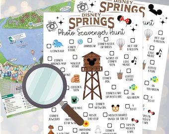 Disney Springs Scavenger Hunt Game Printable, Print at home Disney game, adult scavenger hunt, teen scavenger hunt