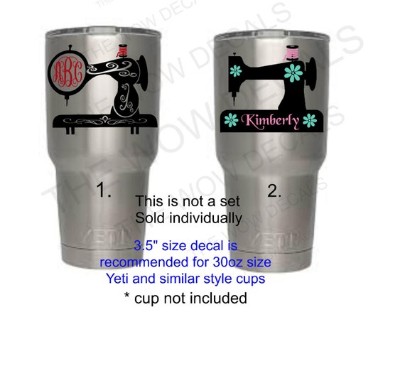 Yeti Cup Decal Size Chart