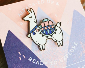 Alpaca Adventures // Hard Enamel Lapel Pin