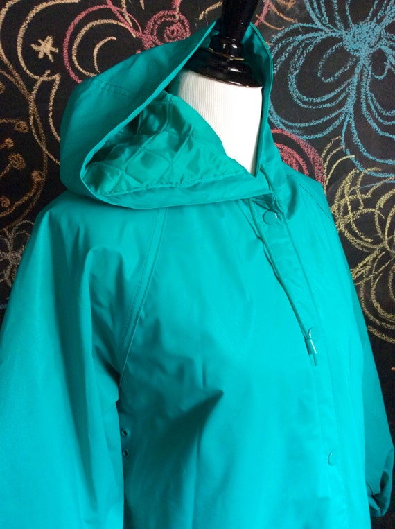 Vintage Turquoise Raincoat - image 1