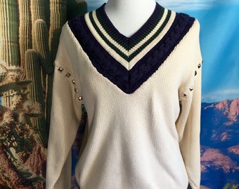 Studded Golf Sweater