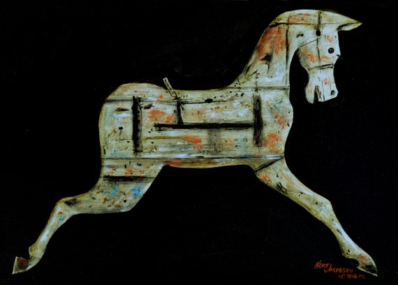 painting a rocking horse