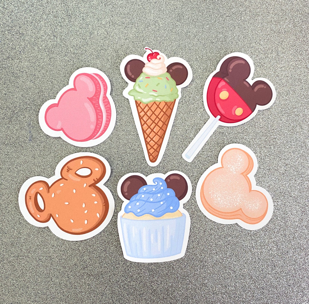 Disney Pastel Snack Stickers – Theme Park Treats, Scrapbooking ...