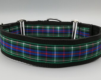 Rose Tartan Martingale Dog Collar – Greyhound Whippet Lurcher Collar
