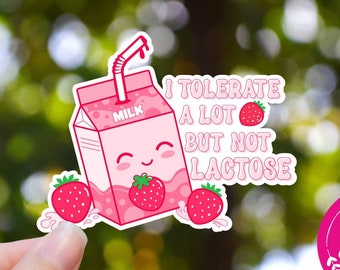 Don’t Tolerate Lactose Laptop stickers, funny sticker, sarcasm laptop decal, tumbler stickers, car stickers, water bottle sticker, Cute