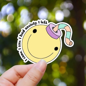 Silly Anxiety Sticker, mental health sticker, don&#39;t trust your anxiety sticker, funny anxiety sticker, Mental Health Matters