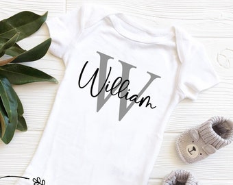 Personalized Name Baby Boy bodysuit - Personalized Boy Name Announcement - Custom Baby Boy- cute baby gift - baby shower gift