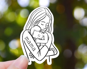 Mama Silhouette Sticker, Mother's Love Sticker, Mama Tumbler Sticker, Laptop Sticker, Tumbler Sticker, Sticker Cute, Sticker Design