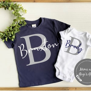 Big Brother Little Brother Set of 2 Matching Shirts | Big Brother Little Brother Personalized matching t-shirt | Big Brother matching outfit