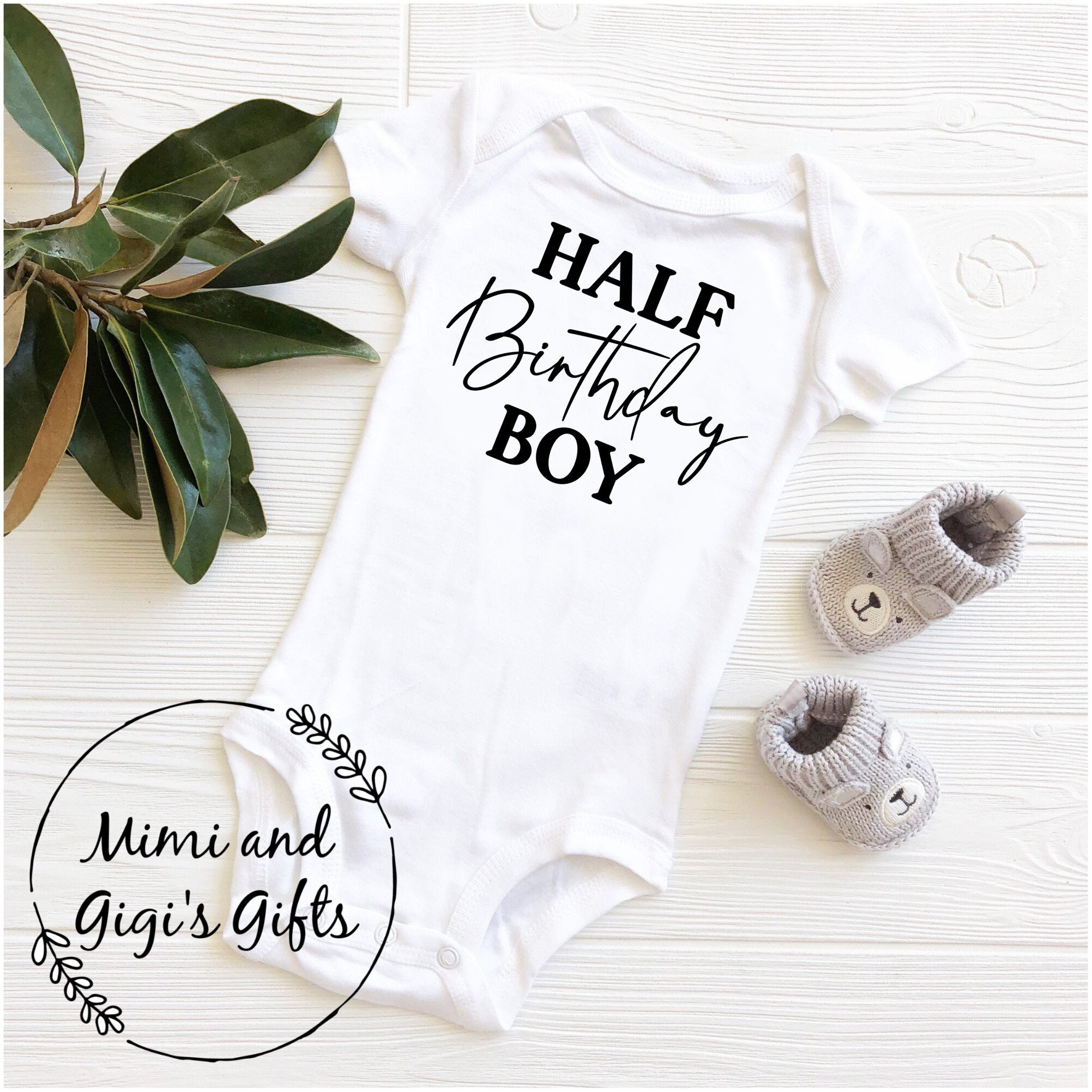 Half birthday sale onesie