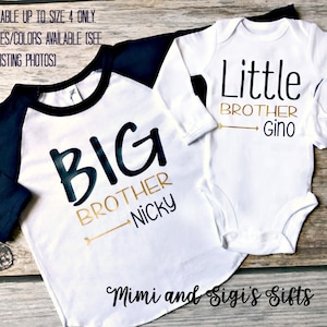 Big brother Little brother Set of Two shirts, Matching brother shirts, big brother, little brother, coming home outfit, big bro lil bro