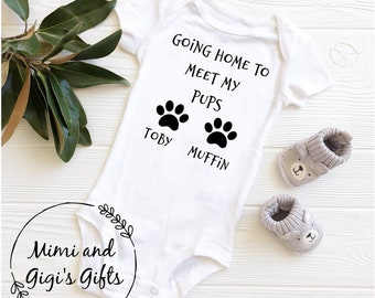 Protected by dog, fur sibling, going home to meet my pup, My sibling has paws, Baby Reveal Announcement, Dog lover