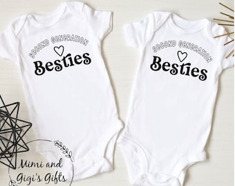 BFF Matching, Second Generation Besties, Besties like our Moms, Best Friend Outfits, Gift for Best Friend, Baby Gift, Baby Shower