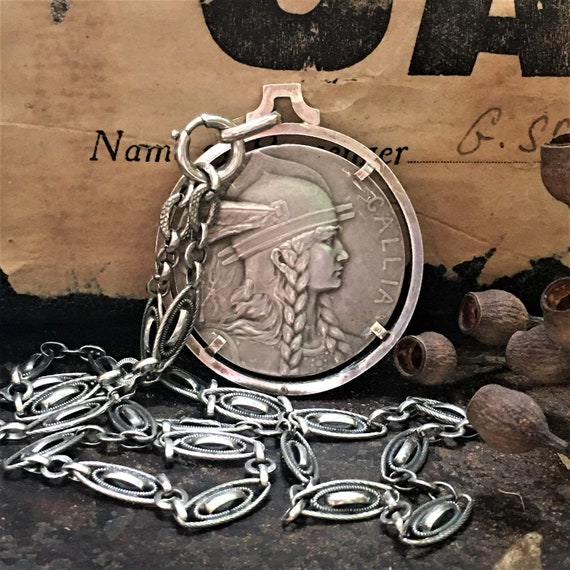 antique french goddess pendant antique grand Galli
