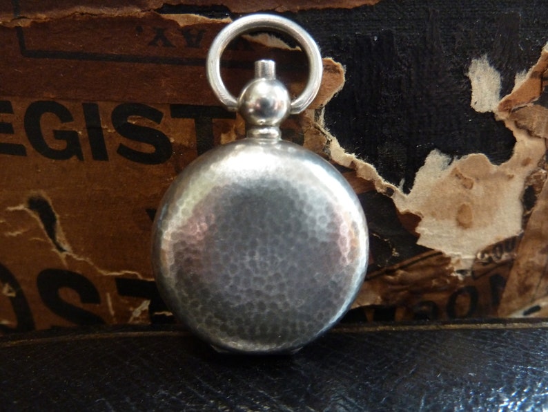 antique art deco french sovereign case locket french silver chatelaine sovereign case medallion antique locket