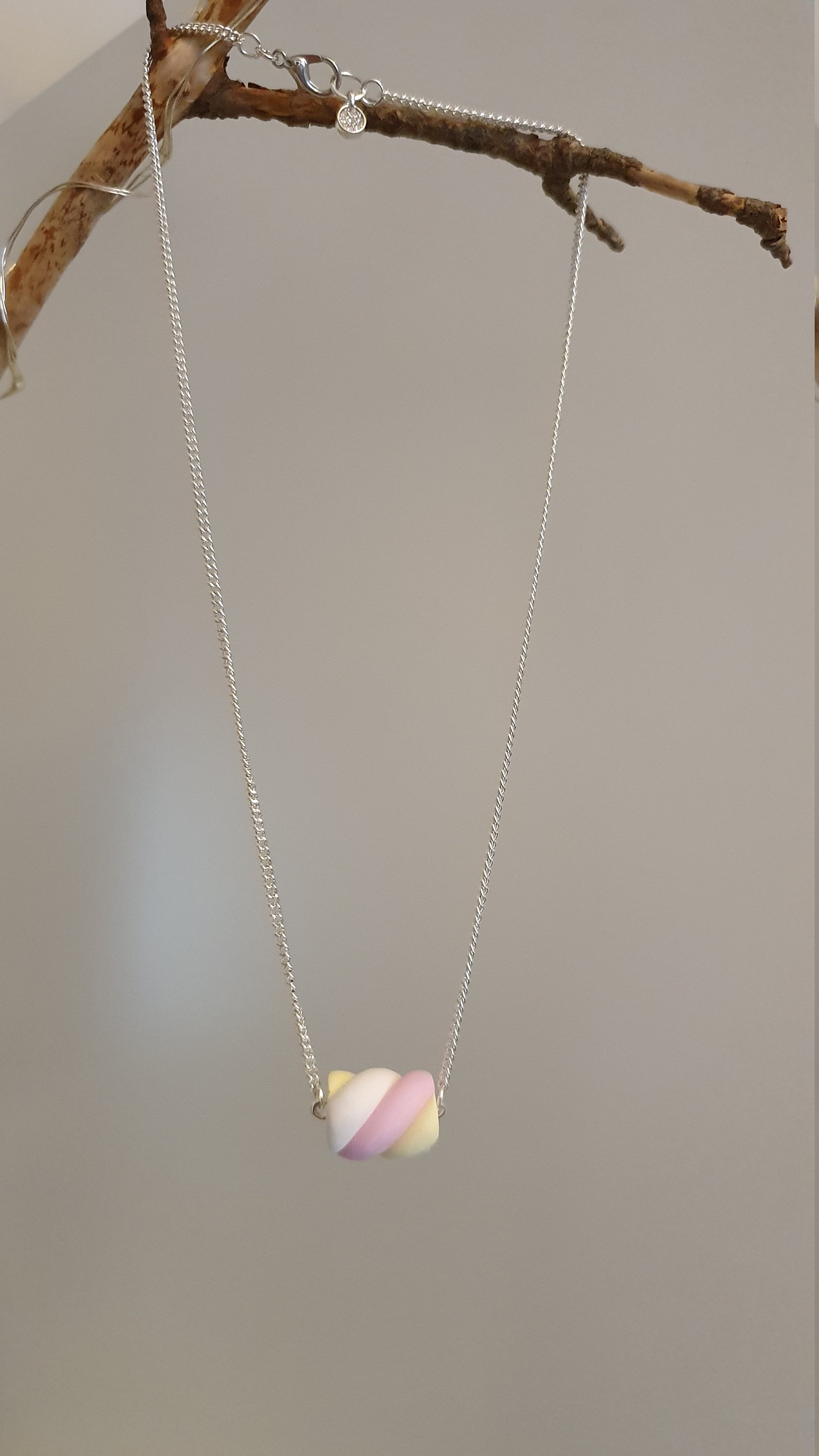 Marshmallow Necklace Handmade Polymer Necklace Flump Etsy