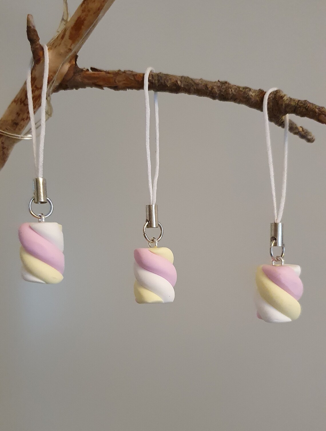 Marshmallow Necklace Handmade Polymer Necklace Flump Etsy