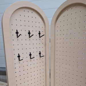 Pegboard folding arch peg board vendor craft market display