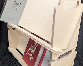 Estante de exhibición de libros apilable, paquete plano, puesto de venta de artesanías o almacenamiento en el hogar