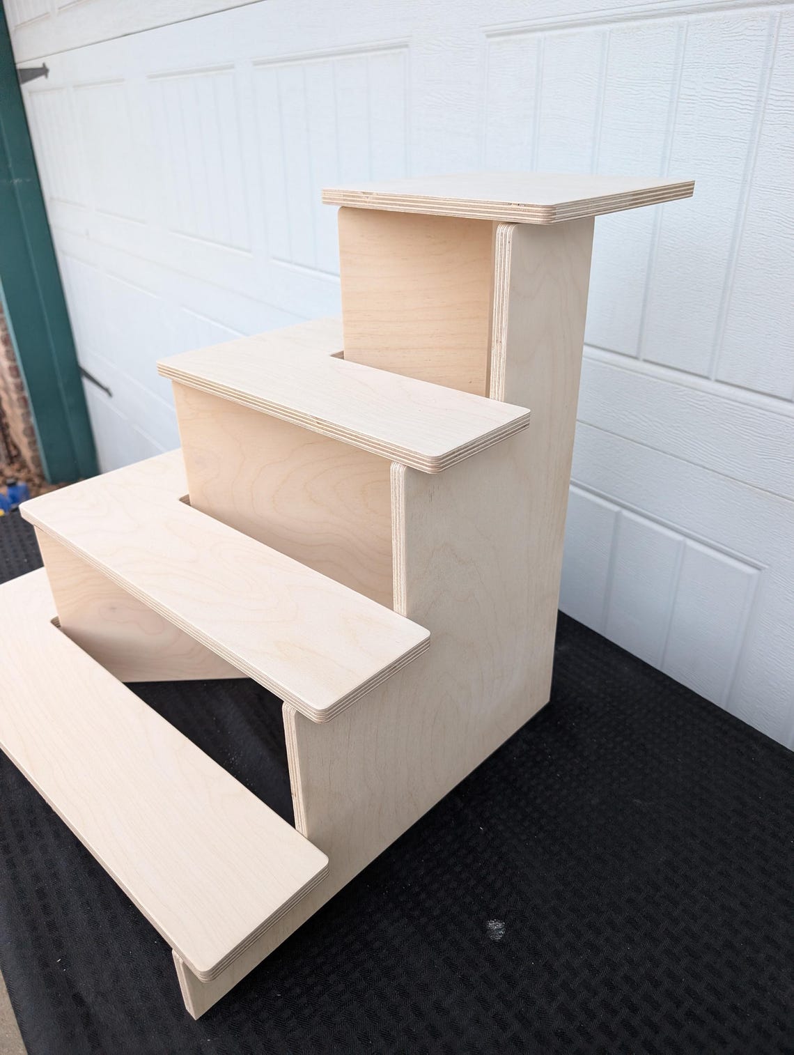 Vendor Risers 4-tier Baltic Birch Corner Display Shelf – Craft Fair Vendor Riser ...
