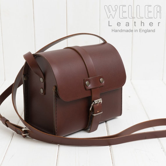 leather lunch box bag