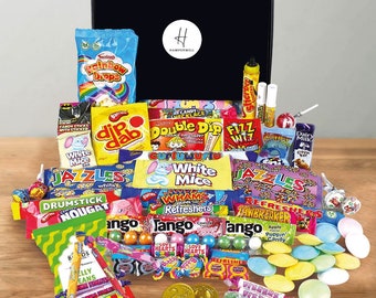 Cesta de regalo Ultimate Retro Sweets / Cumpleaños / Gracias / Felicidades / Que te mejores pronto / Gracias maestro / Regalos de graduación