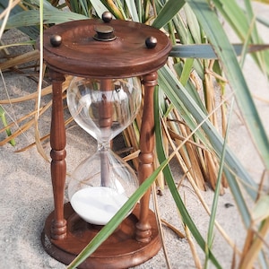 Personalized Hourglass/Wedding/ Unity Set/American walnut solid wood/ Fillable Hourglass