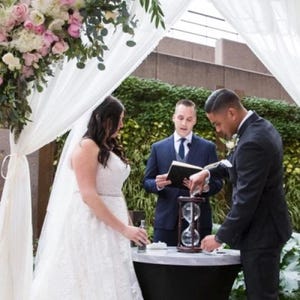 Personalized Wedding Unity Hourglass Set, Sand Ceremony Hourglass, Fillable Hourglass, Custom Engraved Unity Ceremony, Wedding Gift