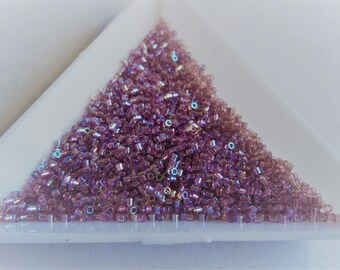 N13//1 Miyuki Size 15//0 Dark Smoky Amethyst 15-153 Round Seed Beads 8.2g