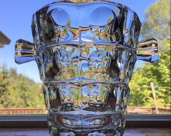 Mid-Century SKLO Union Ice Bucket by Rudolf Jurnikl for Rosice Glassworks, 1950s