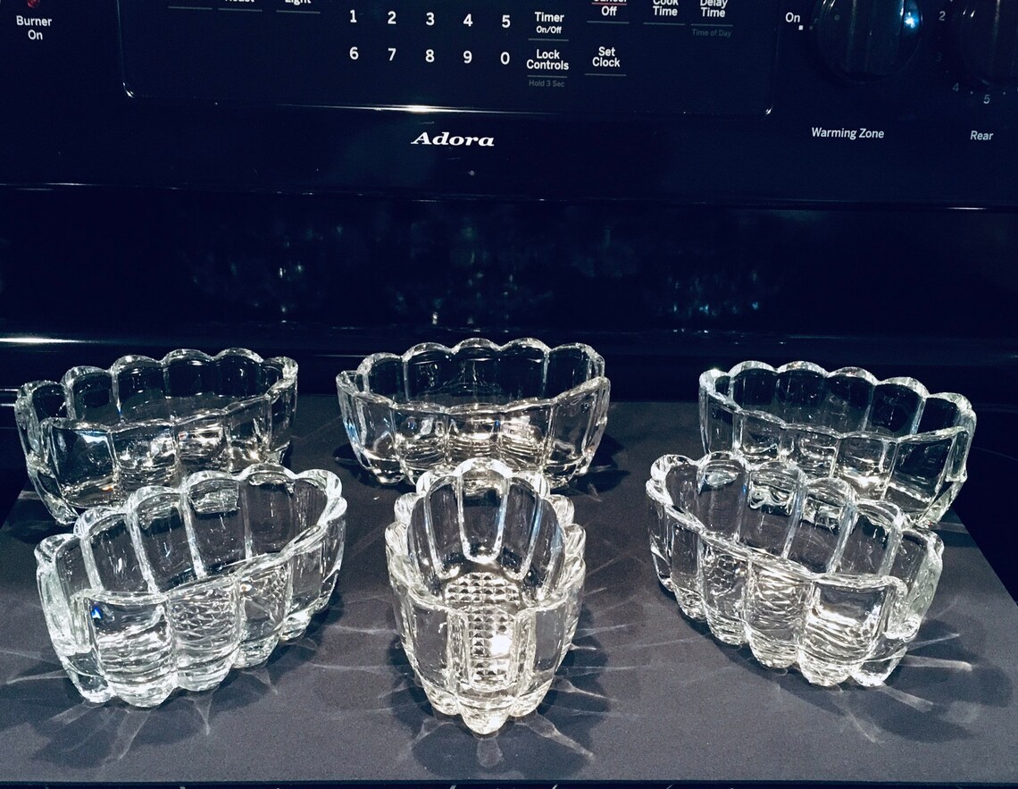 2 Princess House Crystal Buffet Silverware Caddies Holder Etsy