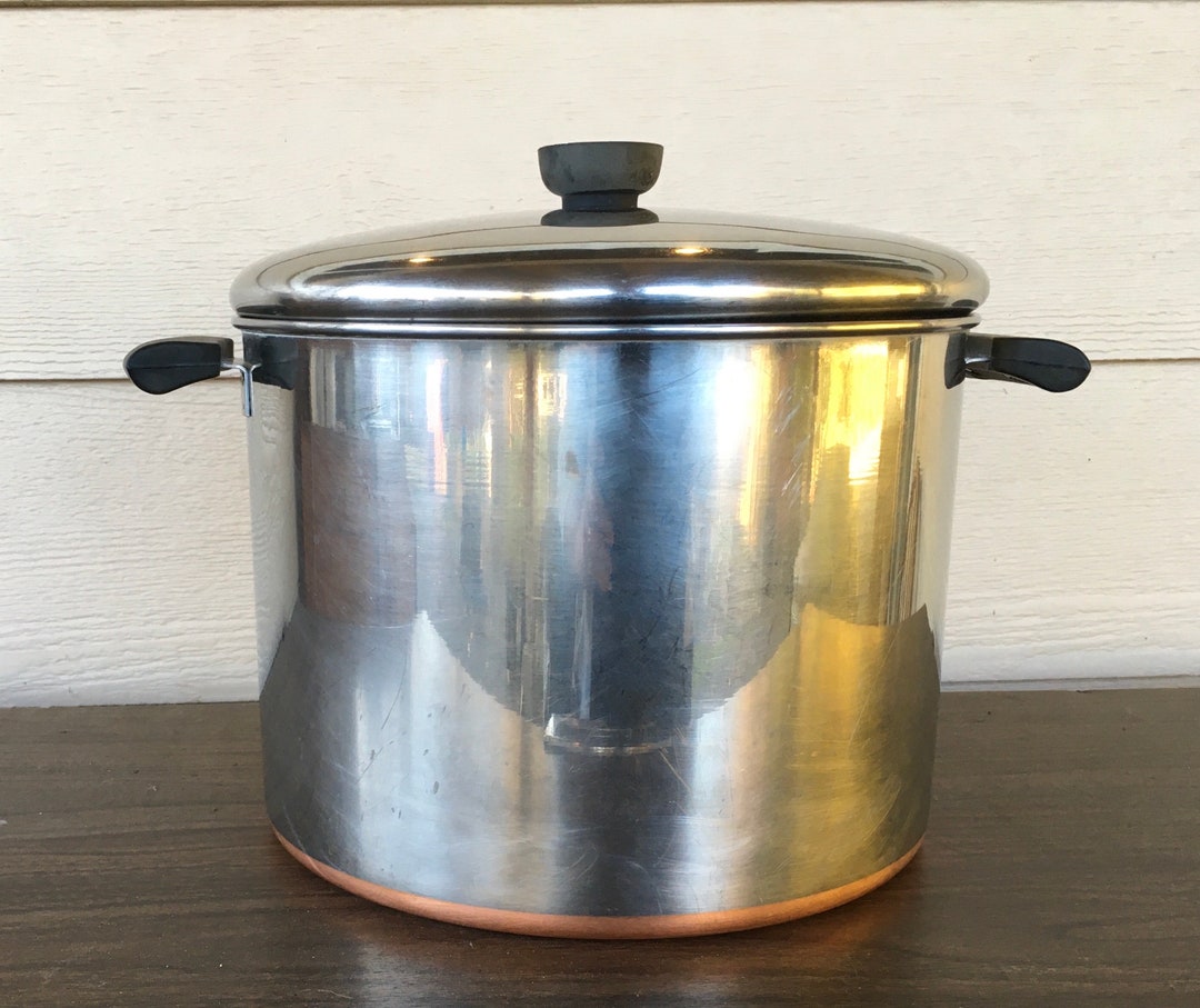 Vintage Revere Ware 10 Qt Quart Stock Pot Dutch Oven W/lid Etsy