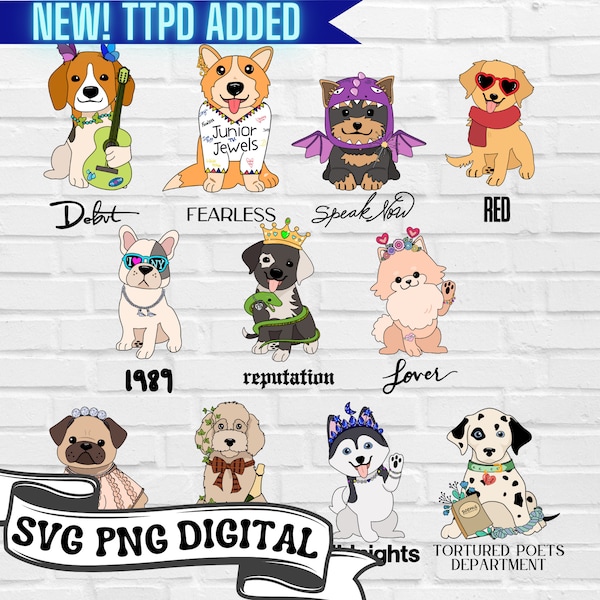 Dog Eras Digital Download | png svg | swifty | eras tour | Dog Mom