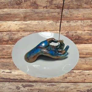 GALAXY HAND INCENSE Holder Turquoise, Sea Green, Gold, Copper