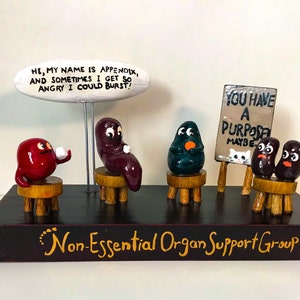 Non-Essential Organ Support Group Pun Sculpture Art
