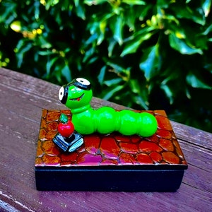 ADORABLE BOOKWORM Sculpture