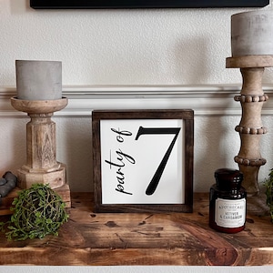 Party of (1-10) sign