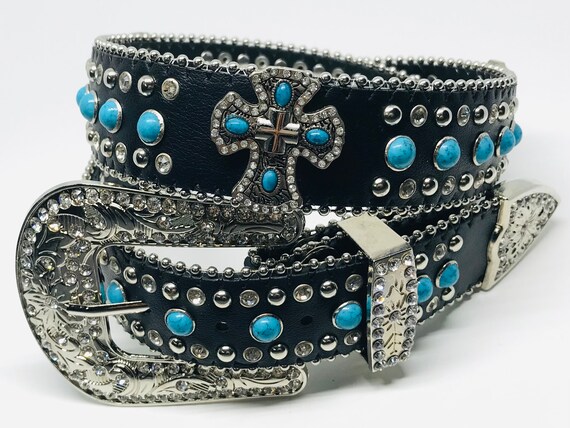 Western Cowgirl Rhinestone Belt Concho 