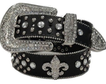 western bling belts