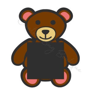 Bear Sticky Note Holder STL File
